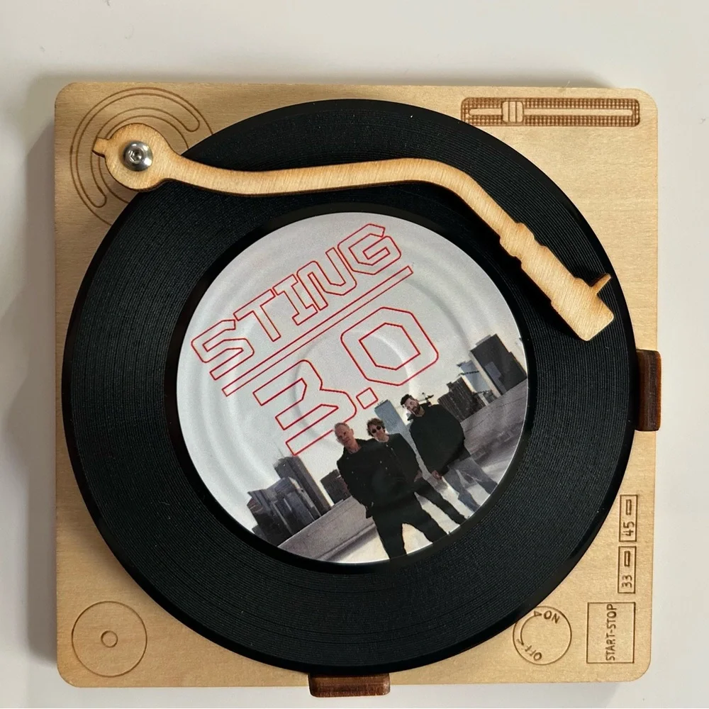 NEW! Sting 3.0 VIP Exclusive Mini Record Player LP Album Coaster Gift Set Set